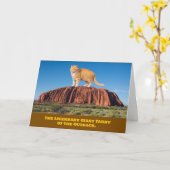 Carte Funny Ayer's Rock Tabby (Fleur jaune)