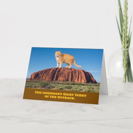 Carte Funny Ayer's Rock Tabby (Devant)