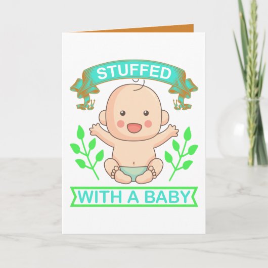 Carte Funny baby stuffed add message  (Devant)