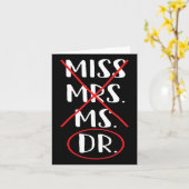 Carte Funny Bachelor Master Doctorat Diplôme Dr Phd (Fleur jaune)