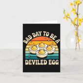 Carte Funny Bad Day To Be A Deviled Egg Meme (Fleur jaune)