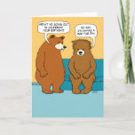 Carte Funny Bad Fur Day Birthday<br><div class="desc">This funny cartoon birthday card features a bear who doesn't want to go out because of a bad fur day. We've all been there.

Thank you for choosing this original design by © Chuck Ingwersen. I post cartoons every day on Instagram: https://www.instagram.com/captainscratchy</div>
