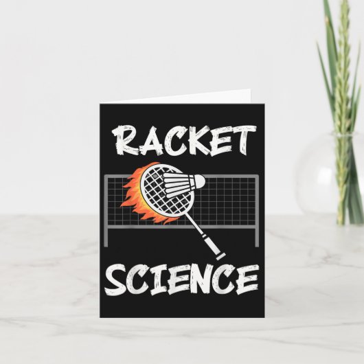 Carte Funny Badminton Humour Racket Science Shuttle Spor (Devant)