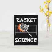 Carte Funny Badminton Humour Racket Science Shuttle Spor (Fleur jaune)