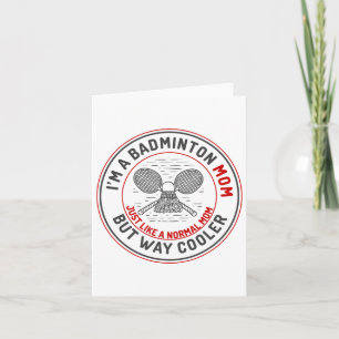 Carte Funny Badminton Maman Chemise Femmes Badminton Jou