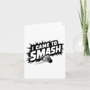Carte Funny Badminton Player Humour Smash Shuttle