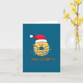 Carte Funny Bagel Christmas Graphics Lights Lover  (Fleur jaune)