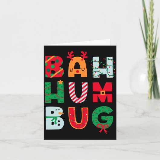 Carte Funny Bah Humbug Holiday (Devant)