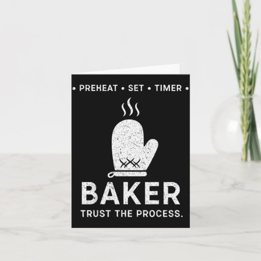 Carte Funny Baker Trust The Process Baking Motivation (Devant)