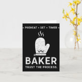 Carte Funny Baker Trust The Process Baking Motivation (Fleur jaune)