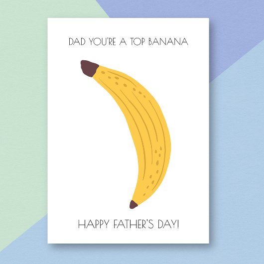 Carte Funny Banana Fête des pères Card