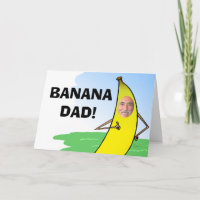 Funny Banana Fête des pères Card, Insérer photo pa