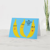 Carte Funny Bananes Romance Valentine Love Anniversaire (Devant)