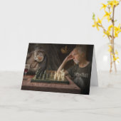 CARTE FUNNY BANNITHDAY CHIMPANZEE GREETING CARD (Fleur jaune)