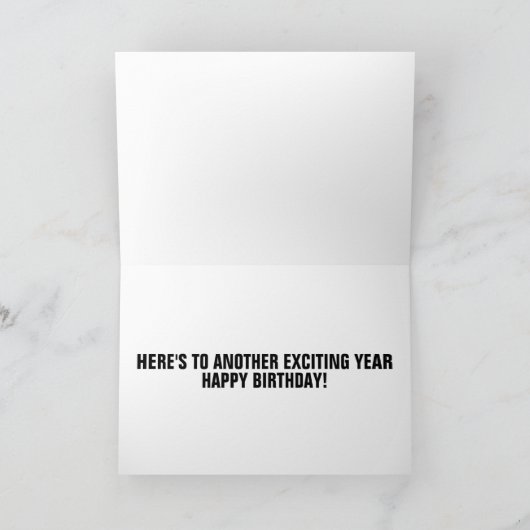 CARTE FUNNY BANNITHDAY CHIMPANZEE GREETING CARD (Intérieur)