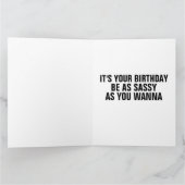 CARTE FUNNY BANTHDAY CARD PETITE FILLE J'AI UN BALLON (Intérieur)