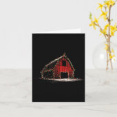 Carte Funny Barn Christmas Graphics Lights Lover Farm Fa (Fleur jaune)