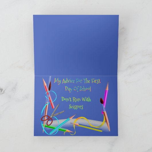 Carte Funny Basset on Back to School Card w/Apple (Intérieur)