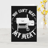 Carte Funny Bbq T Reverse Flow Smoker Accessory Dad Gril (Fleur jaune)