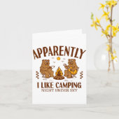 Carte Funny Bear Apparently, I Like Camng  (Fleur jaune)