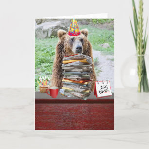Carte Funny Bear Birthday Card pour BD en fév/mars