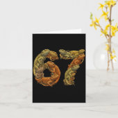 Carte Funny Bearded Dragon 6 7 Meme Six Seven Beardzilla (Fleur jaune)