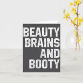 Carte Funny Beauty And Booty Leg Day Gym Workout Quote F (Fleur jaune)