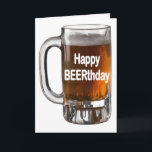 Carte Funny Beer Birthday<br><div class="desc">Parfait pour l'anyone who beer ! Make em smile with this one ! Lac our store for lots of unique venin and apparel !</div>