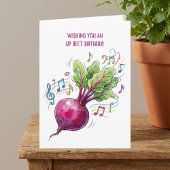 Carte Funny Beetroot Up Beat Personalized Birthday