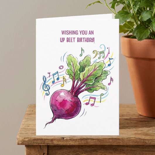 Carte Funny Beetroot Up Beat Personalized Birthday