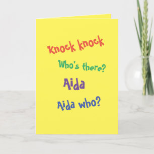 Carte Funny Belated Birthday Card Knock Knock