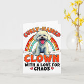 Carte Funny Bichon Frise Design For Dog Lover  (Fleur jaune)