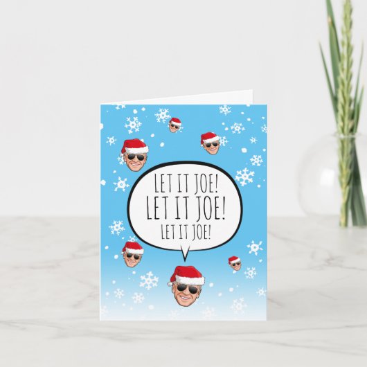 Carte Funny Biden Christmas : Laisse-le Joe (Devant)