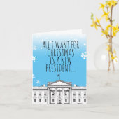 Carte Funny Biden Christmas : Tout ce que je veux pour N (Fleur jaune)