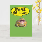 Carte Funny Big Mouth Frog (Fleur jaune)