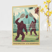 Carte Funny Bigfoot (Fleur jaune)