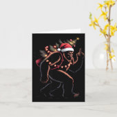 Carte Funny Bigfoot Middle Finger Christmas Sasquatch An (Fleur jaune)