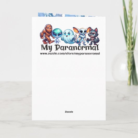 Carte Funny Bigfoot Pun Christmas (Dos)