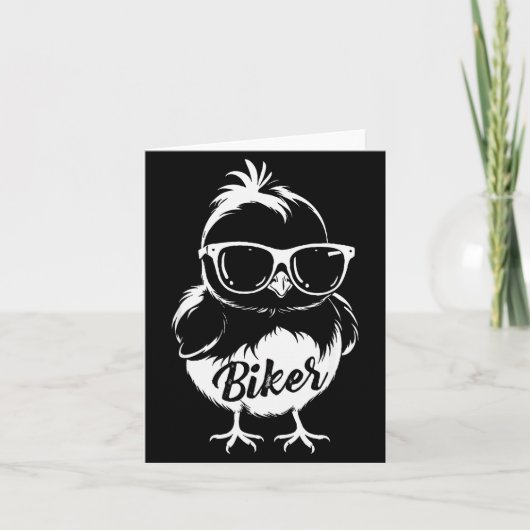 Carte Funny Biker Motorcycle Chick Rider Motorbike Women (Devant)