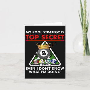 Carte Funny Billiard Pool Design For Men Women Pool Pla