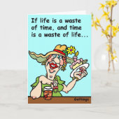 CARTE FUNNY BIRTHDAY (Fleur jaune)