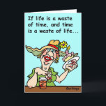 CARTE FUNNY BIRTHDAY<br><div class="desc">Old Drunk fête un anniversaire !</div>