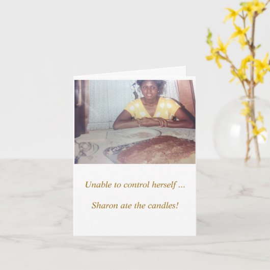 CARTE FUNNY BIRTHDAY (Fleur jaune)