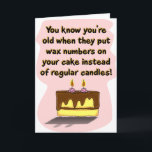 Carte Funny Birthday Card: Birthday Candles<br><div class="desc">Another humorous,  funny,  "You Know You're Old" Birthday card!</div>