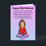 Carte Funny Birthday Card : Célébration du 50e anniversa<br><div class="desc">Tourner 50 ans peut être dur mais cette carte humoristique fera leur jour !</div>