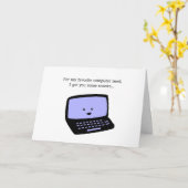 Carte Funny Birthday Card for Computer Programmer Geek (Fleur jaune)