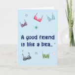 Carte Funny Birthday Card - Good Friend est comme un bar<br><div class="desc">Carte d'anniversaire amusante - "Un bon ami est comme un bar" Intérieur : Difficile à trouver,  soutien,  vous élève,  vous fait toujours bonne apparence et est proche de votre coeur.</div>