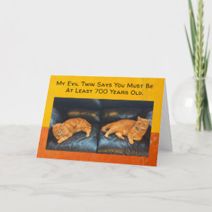 Carte Funny Birthday Card Twin chats pense que vous êtes
