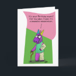 Carte Funny Birthday Cards: Pinata Abuse<br><div class="desc">Funny birthday card with a cartoon illustration of a Pinata that has recently taken a beating and wants to convey a message of peace.</div>