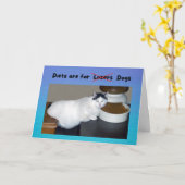 Carte Funny Birthday Fat Cat dit que les régimes sont po (Fleur jaune)